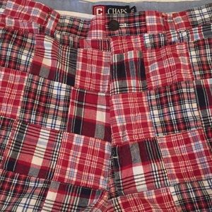 Chaps red plaid men’s 100% cotton shorts size 42